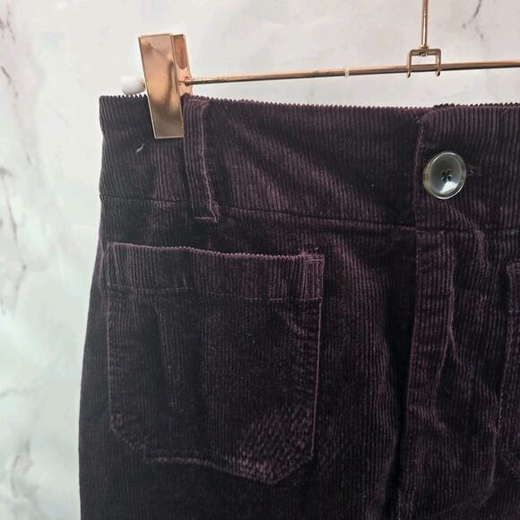 Anthropologie Skirt Womens XS Burgundy Purple Red Corduroy Maeve Colette - Picture 2 of 10